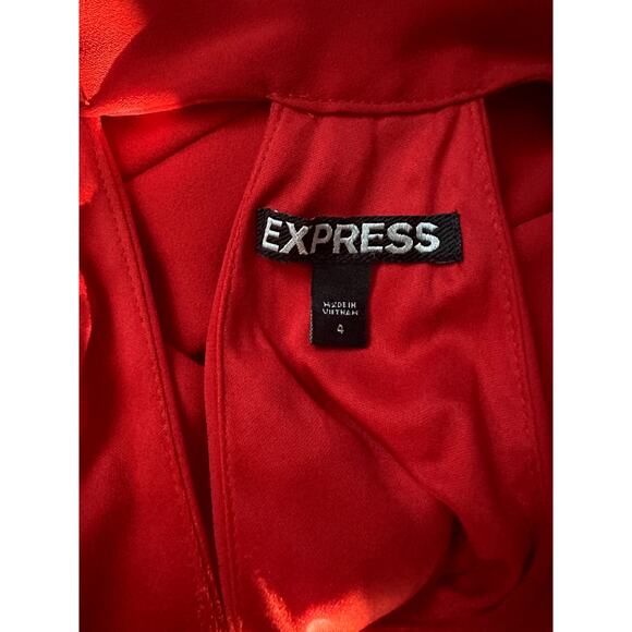 Express Red Halter Sleeveless Dress Size 4 Red - Picture 5 of 5